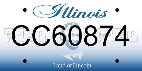 CC60874 Illinois License Plate