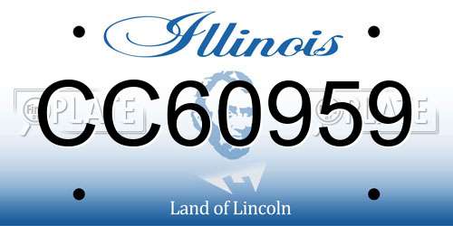 CC60959 Illinois License Plate