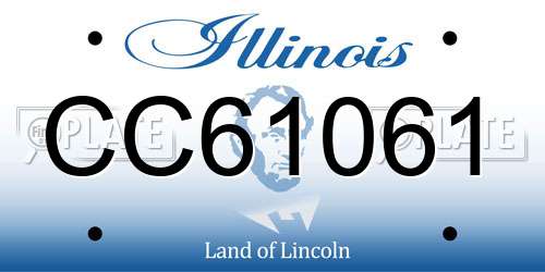 CC61061 Illinois License Plate