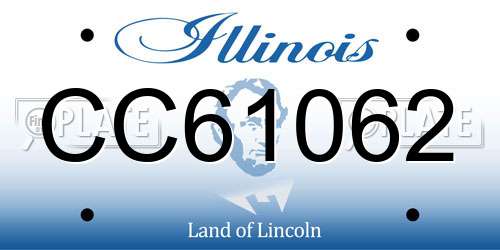 CC61062 Illinois License Plate