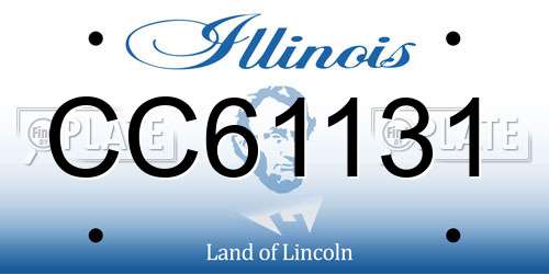 CC61131 Illinois License Plate