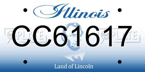 CC61617 Illinois License Plate