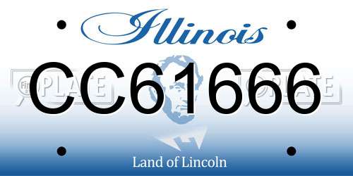 CC61666 Illinois License Plate