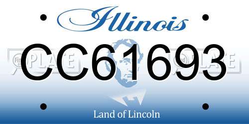 CC61693 Illinois License Plate