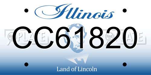 CC61820 Illinois License Plate