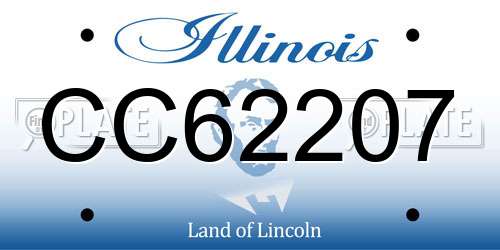 CC62207 Illinois License Plate