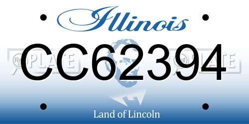 CC62394 Illinois License Plate