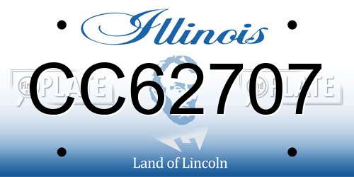 CC62707 Illinois License Plate