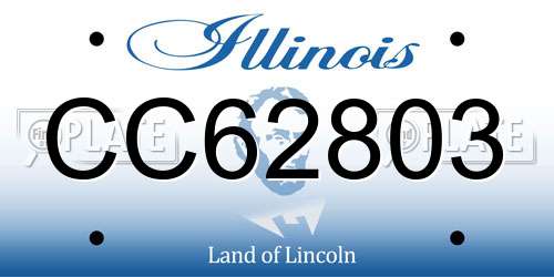 CC62803 Illinois License Plate