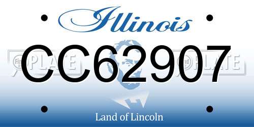 CC62907 Illinois License Plate