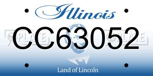 CC63052 Illinois License Plate