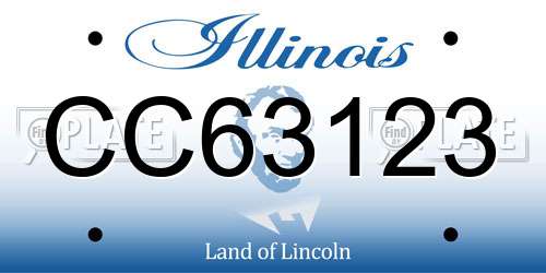 CC63123 Illinois License Plate