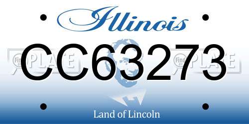 CC63273 Illinois License Plate