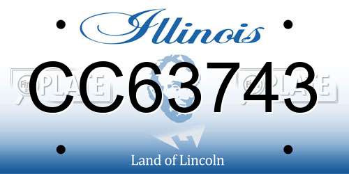 CC63743 Illinois License Plate