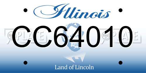 CC64010 Illinois License Plate