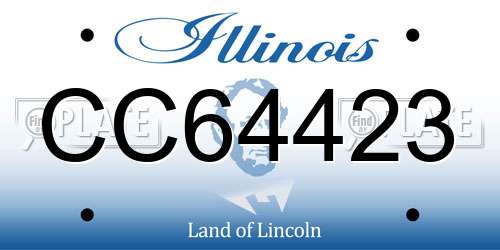 CC64423 Illinois License Plate
