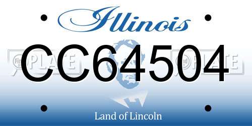 CC64504 Illinois License Plate
