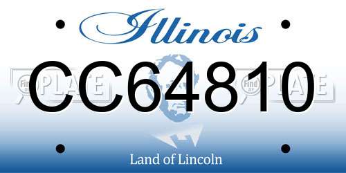 CC64810 Illinois License Plate