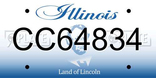 CC64834 Illinois License Plate