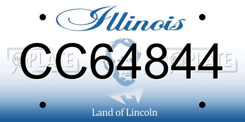 CC64844 Illinois License Plate