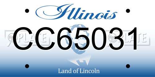 CC65031 Illinois License Plate