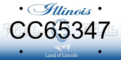 CC65347 Illinois License Plate