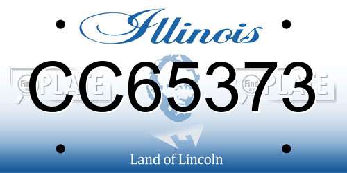 CC65373 Illinois License Plate