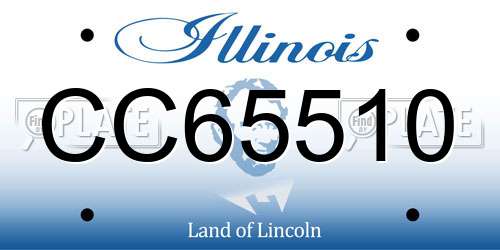 CC65510 Illinois License Plate