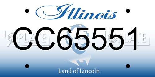 CC65551 Illinois License Plate