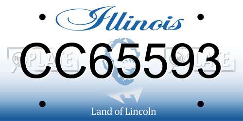 CC65593 Illinois License Plate