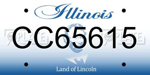 CC65615 Illinois License Plate