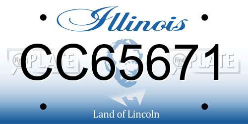 CC65671 Illinois License Plate