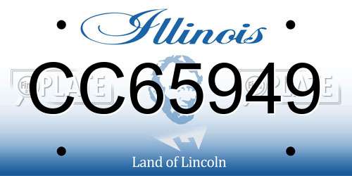 CC65949 Illinois License Plate