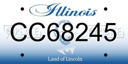CC68245 Illinois License Plate