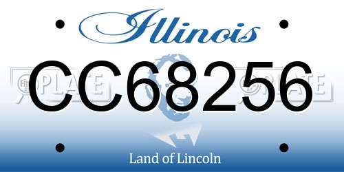 CC68256 Illinois License Plate