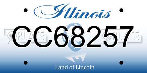 CC68257 Illinois License Plate