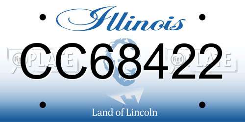 CC68422 Illinois License Plate