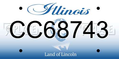 CC68743 Illinois License Plate