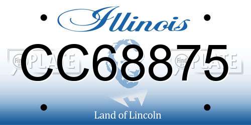 CC68875 Illinois License Plate