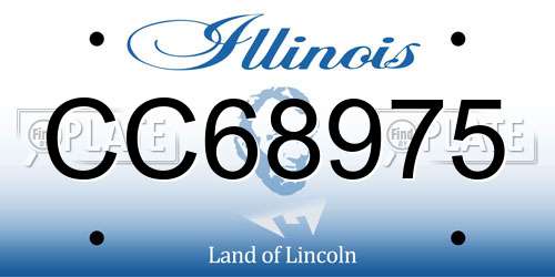 CC68975 Illinois License Plate