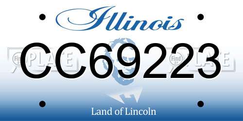 CC69223 Illinois License Plate