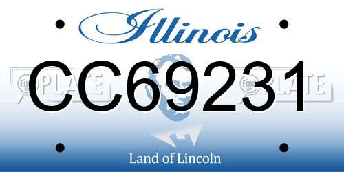 CC69231 Illinois License Plate