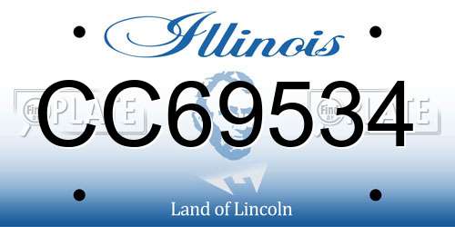 CC69534 Illinois License Plate