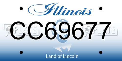 CC69677 Illinois License Plate