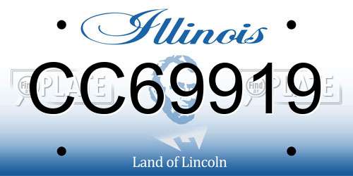 CC69919 Illinois License Plate