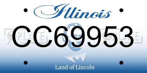 CC69953 Illinois License Plate