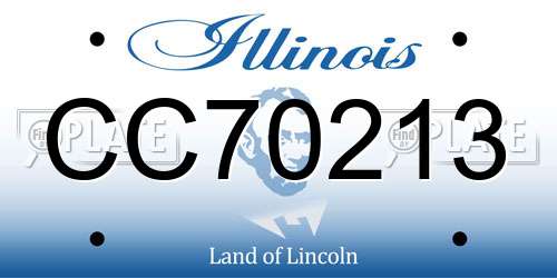 CC70213 Illinois License Plate