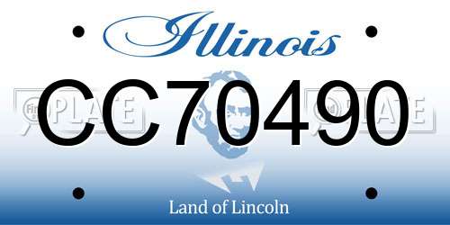 CC70490 Illinois License Plate