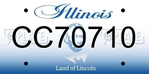 CC70710 Illinois License Plate