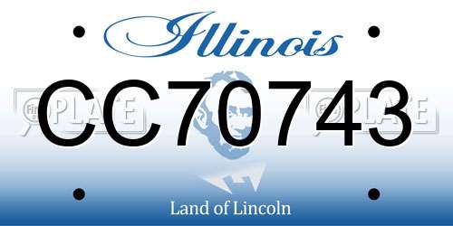 CC70743 Illinois License Plate